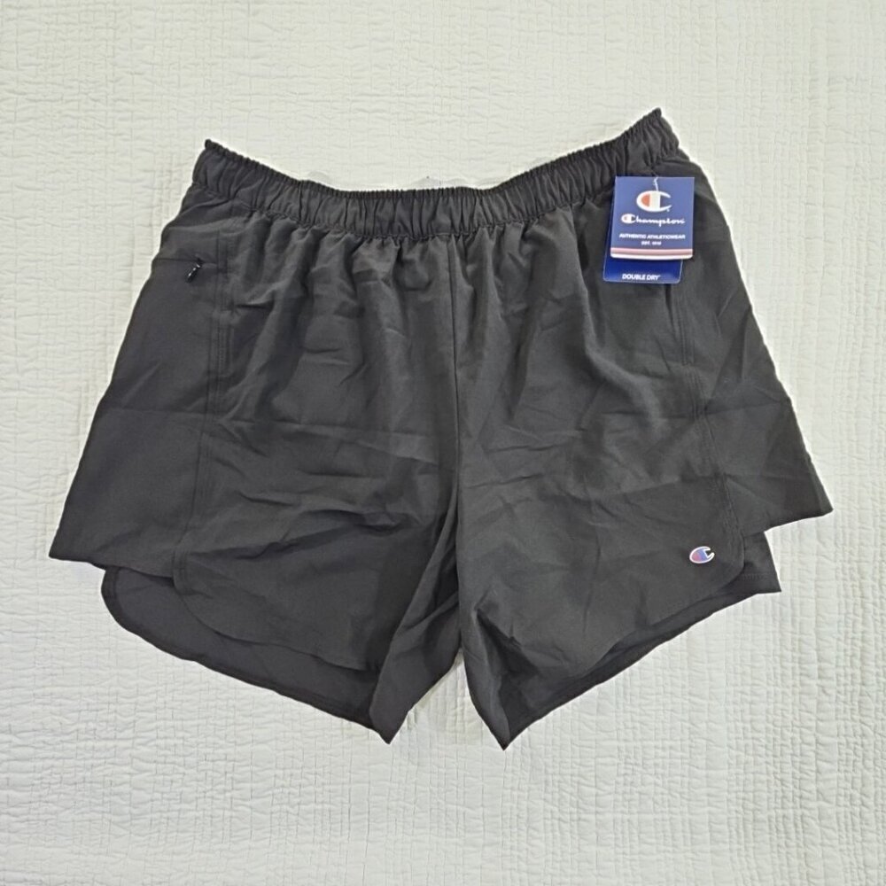 Champion Men's Size 1X Double Dry Shorts Performance‎ Activewear Black NEW NWT